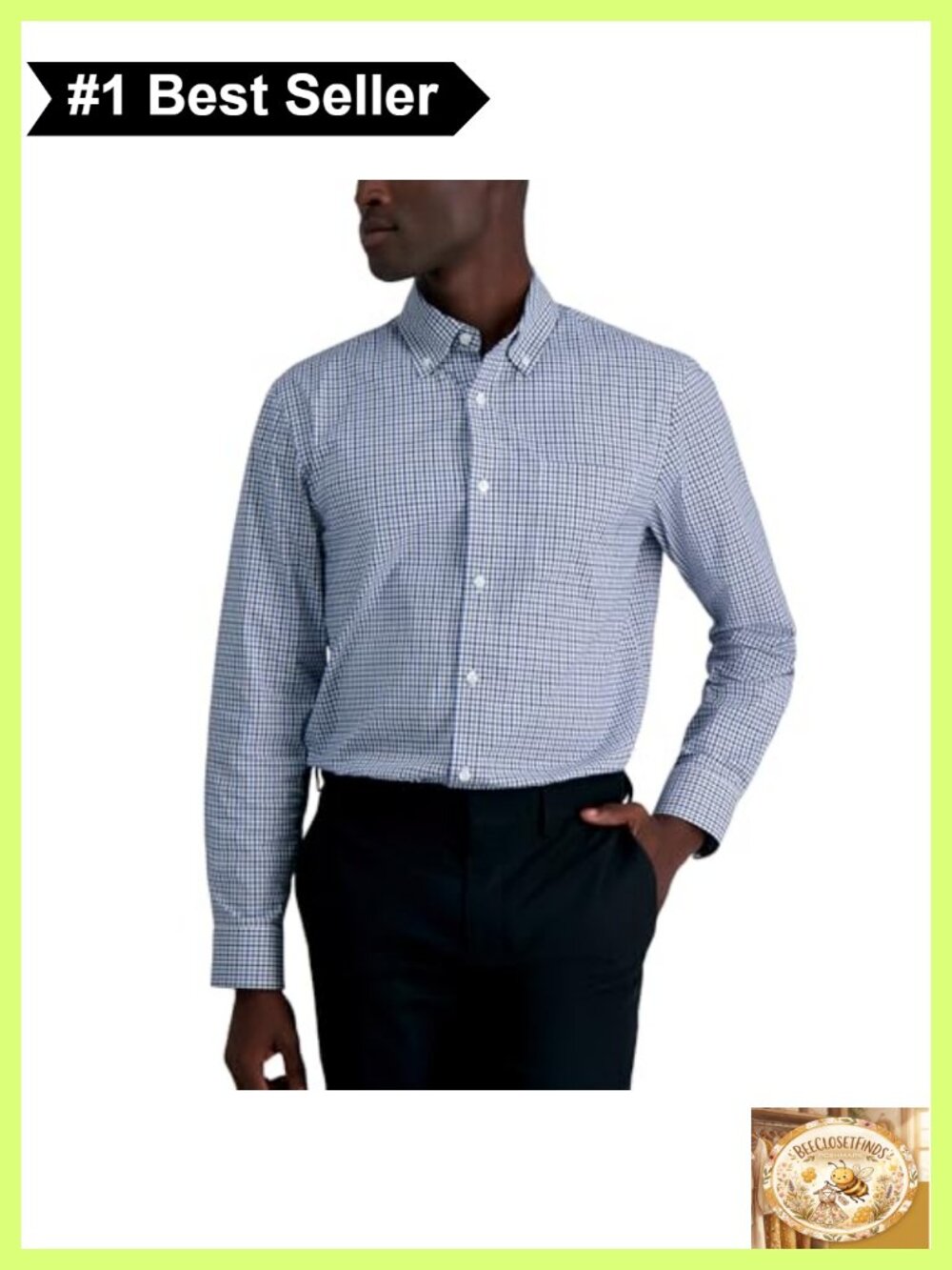 Men's Classic Fit Wrinkle-Resistant Dress Shirt 2-Way Stretch Cotton